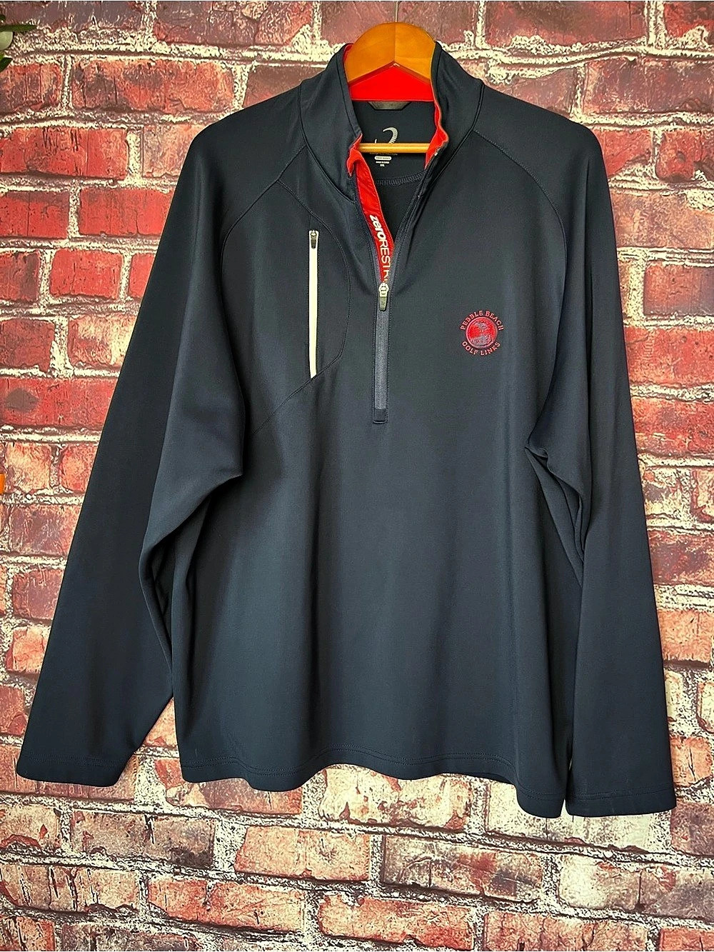 Zero Restriction Pebble Beach Golf Links Tour Series 1/4 Zip Pullover XXL